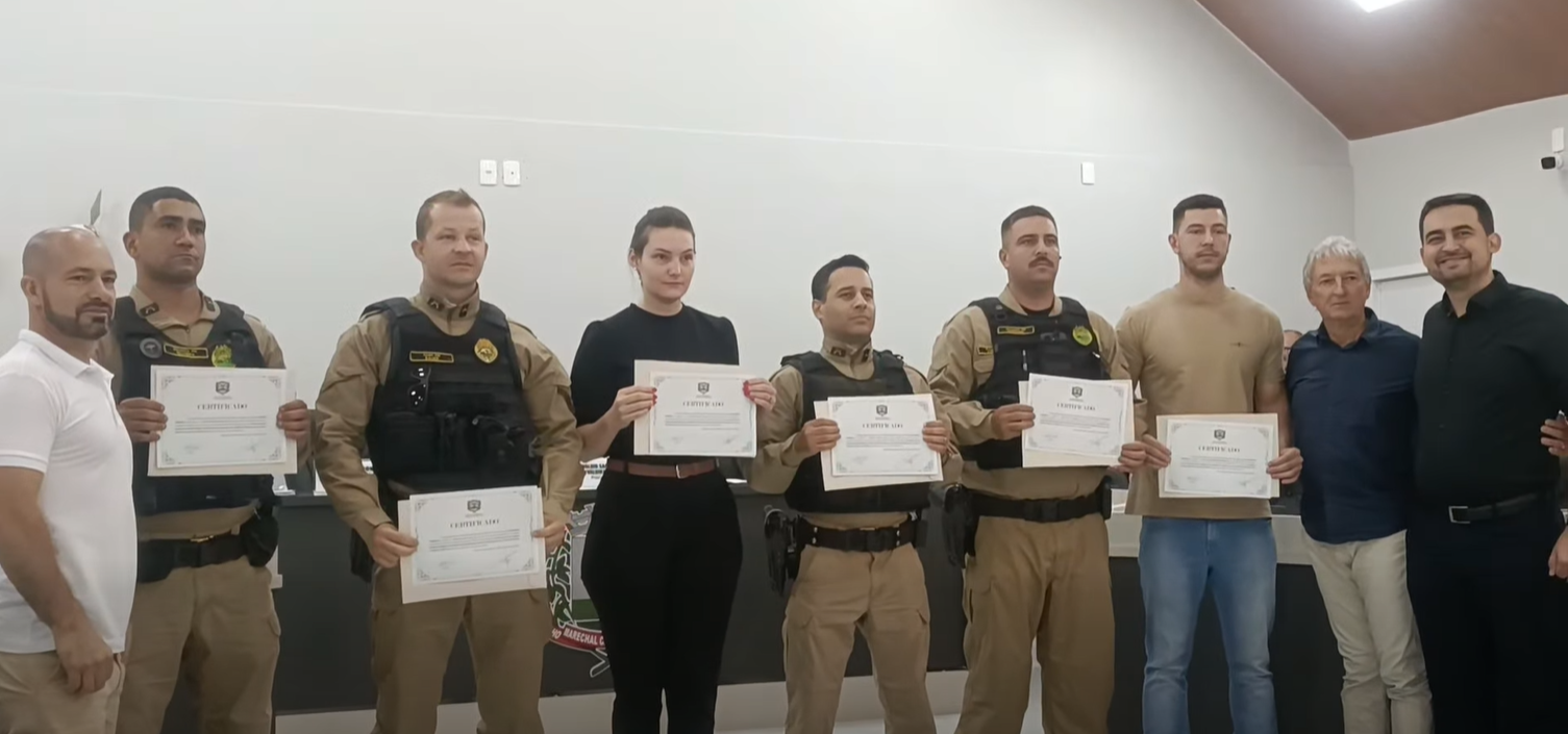 Mérito Policial: Câmara de Marechal Rondon entrega Menção Honrosa a sete policiais da 2ª Companhia