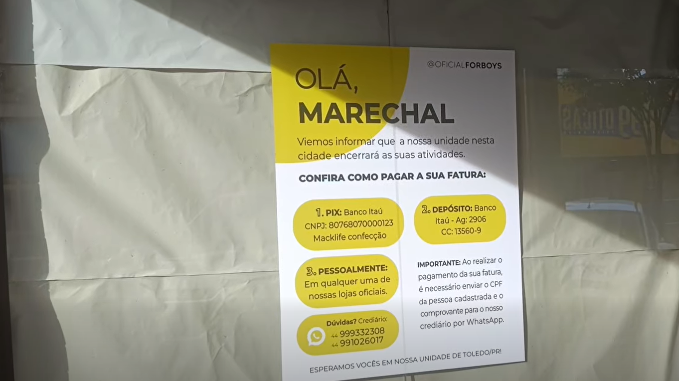 Despedida do Centro: Loja tradicional encerra atividades em Marechal Rondon e transfere sede para Toledo